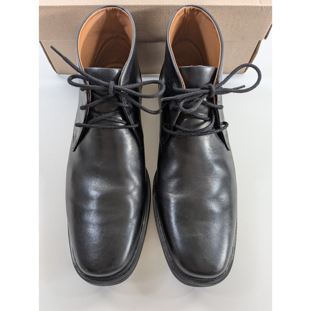 Clarks Tilden Free Men's 8.5 Black Leather Waterproof Chukka Boots 261366107075